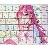 كيبورد وماوس مع رسمات